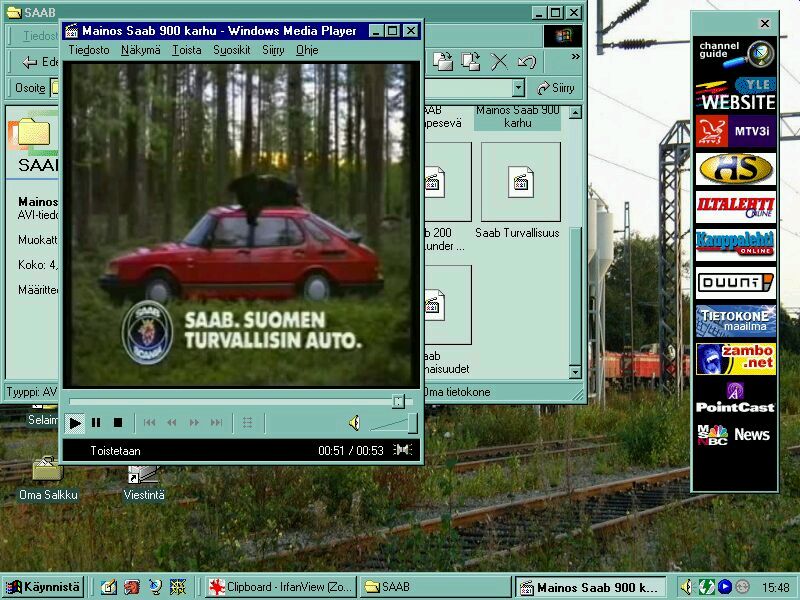 Windows media player toistaa videota