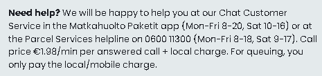 Customer service options